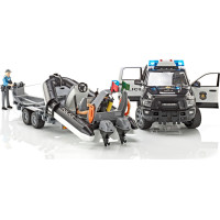 Bruder RAM Policejní auto s člunem a se dvěma figurkami