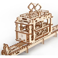 Ugears 3D dřevěné mechanické puzzle Kabinová lanovka s tratí