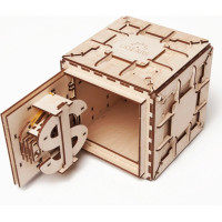 Ugears 3D dřevěné mechanické puzzle Trezor