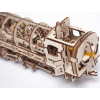 Ugears 3D dřevěné mechanické puzzle Parní lokomotiva 4-6-0 s tendrem