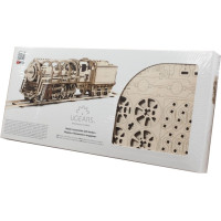 Ugears 3D dřevěné mechanické puzzle Parní lokomotiva 4-6-0 s tendrem