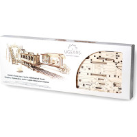 Ugears 3D dřevěné mechanické puzzle Mechanical Town tramvajová linka