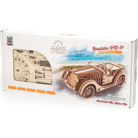 Ugears 3D dřevěné mechanické puzzle VM-01 Auto (roadster)