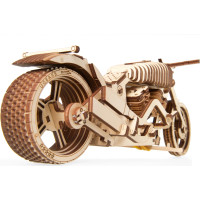 Ugears 3D dřevěné mechanické puzzle VM-02 Motorka (chopper)