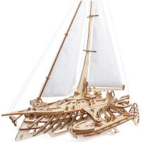 Ugears 3D dřevěné mechanické puzzle Plachetnice Merihobus (trimarán)