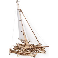 Ugears 3D dřevěné mechanické puzzle Plachetnice Merihobus (trimarán)
