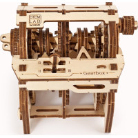 Ugears 3D dřevěné mechanické puzzle STEM výuková převodovka