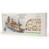 Ugears 3D dřevěné mechanické puzzle Výzkumná loď