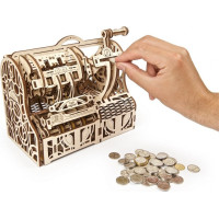 Ugears 3D dřevěné mechanické puzzle Pokladna