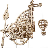 Ugears 3D dřevěné mechanické puzzle Nástěnné hodiny Aero
