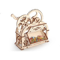 Ugears 3D dřevěné mechanické puzzle Box na vizitky