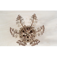 Ugears 3D dřevěné mechanické puzzle Květina