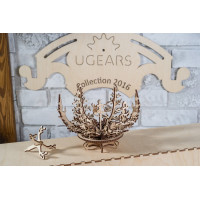 Ugears 3D dřevěné mechanické puzzle Květina