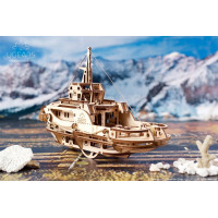 Ugears 3D dřevěné mechanické puzzle Remorkér