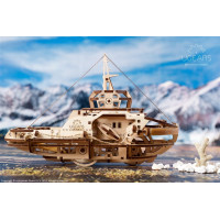 Ugears 3D dřevěné mechanické puzzle Remorkér