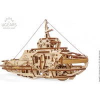 Ugears 3D dřevěné mechanické puzzle Remorkér
