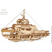 Ugears 3D dřevěné mechanické puzzle Remorkér
