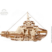 Ugears 3D dřevěné mechanické puzzle Remorkér