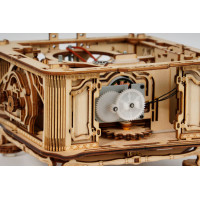 RoboTime 3D dřevěné mechanické puzzle Gramofon (ruční pohon) - poškozený obal