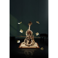 RoboTime 3D dřevěné mechanické puzzle Kouzelné violoncello (elektrický pohon)