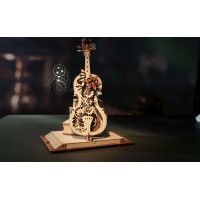 RoboTime 3D dřevěné mechanické puzzle Kouzelné violoncello (elektrický pohon)