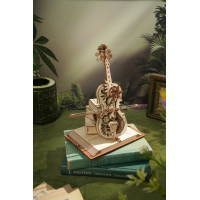 RoboTime 3D dřevěné mechanické puzzle Kouzelné violoncello (elektrický pohon)