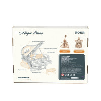 RoboTime Dřevěné mechanické puzzle Kouzelné piáno (mechanický pohon)