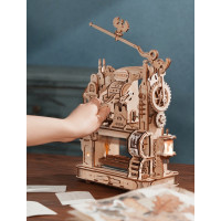 RoboTime 3D dřevěné mechanické puzzle Tiskařský lis