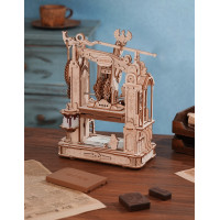 RoboTime 3D dřevěné mechanické puzzle Tiskařský lis