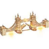 RoboTime dřevěné 3D puzzle most Tower Bridge svítící