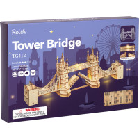 RoboTime dřevěné 3D puzzle most Tower Bridge svítící