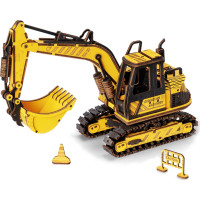 RoboTime dřevěné 3D puzzle Bagr