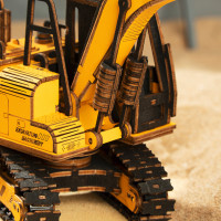 RoboTime dřevěné 3D puzzle Bagr