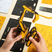 RoboTime dřevěné 3D puzzle Bagr