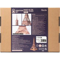 RoboTime 3D Dřevěné puzzle Rolife Noc Eiffelovy věže svítící