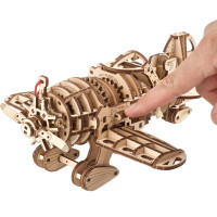 Ugears 3D dřevěné mechanické puzzle Letadlo Mad Hornet