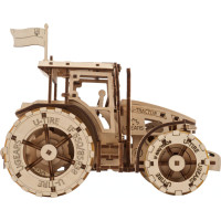 Ugears 3D dřevěné mechanické puzzle Traktor vítězí