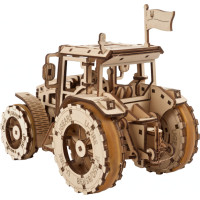 Ugears 3D dřevěné mechanické puzzle Traktor vítězí