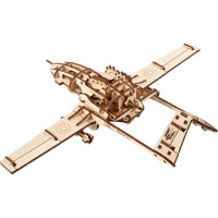 Ugears 3D dřevěné mechanické puzzle Bojový dron Bayraktar TB2