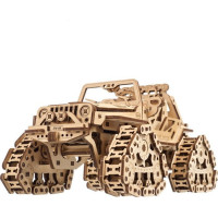 Ugears 3D dřevěné mechanické puzzle Pásové terénní vozidlo