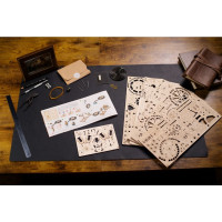 Ugears 3D dřevěné mechanické puzzle Hodiny motoru