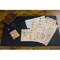 Ugears 3D dřevěné mechanické puzzle Tříkolka UGR-S