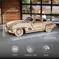 Ugears 3D dřevěné mechanické puzzle Auto Winged Sports Coupe