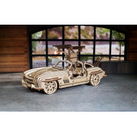Ugears 3D dřevěné mechanické puzzle Auto Winged Sports Coupe