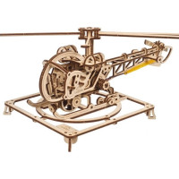 Ugears 3D Dřevěné mechanické puzzle MINI Helicopter