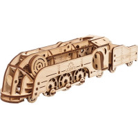 Ugears 3D dřevěné mechanické puzzle MINI Lokomotiva