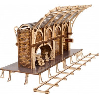 Ugears 3D dřevěné mechanické puzzle Harry Potter - vlakové nástupiště