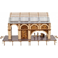 Ugears 3D dřevěné mechanické puzzle Harry Potter - vlakové nástupiště