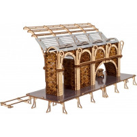 Ugears 3D dřevěné mechanické puzzle Harry Potter - vlakové nástupiště