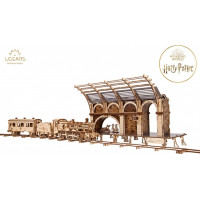 Ugears 3D dřevěné mechanické puzzle Harry Potter - vlakové nástupiště